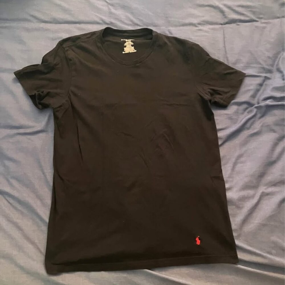 Polo Ralph Lauren T-shirt Mens Medium Black Crew Neck Classic Fit